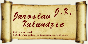 Jaroslav Kulundžić vizit kartica